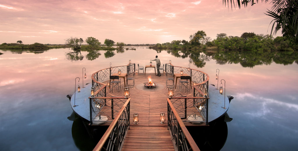 Sunset Dining, Thorntree River Lodge, Zambezi River Luxury Safari Lodge