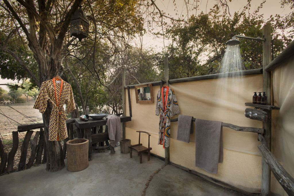 Kanga Camp Mana Pools Zimbabwe African Bush Camps Safari Tented Camp Outdoor Bathroom