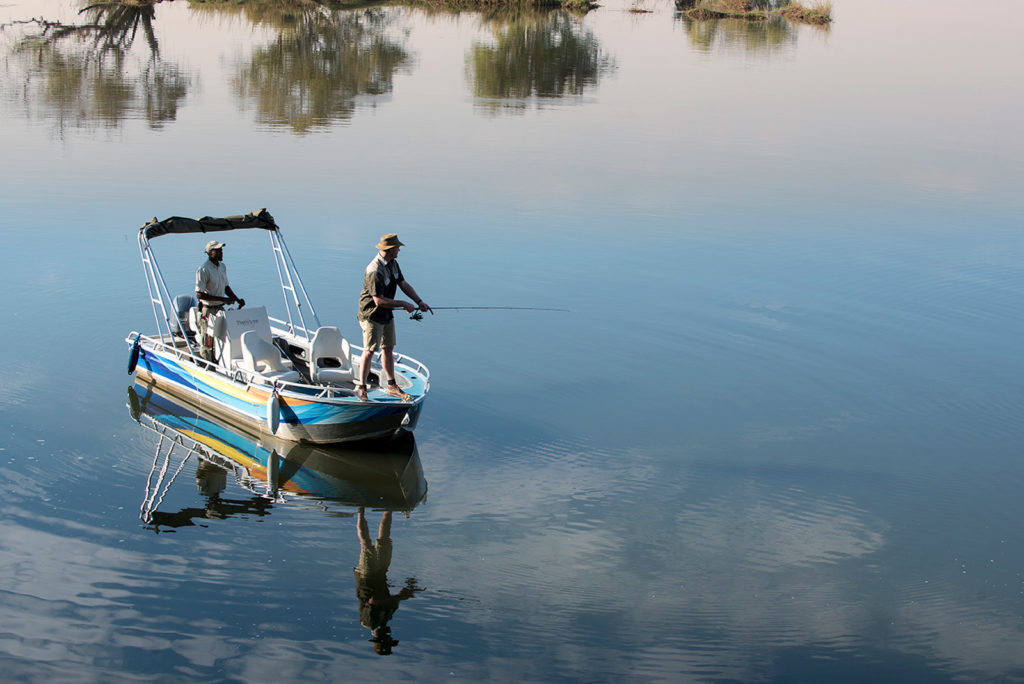 Fishing in Thorntree River Lodge, Livingston, Zambia Safari