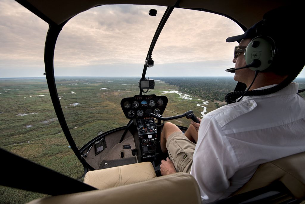 Linyanti Bush Camp Botswana - Luxury Safari Lodge - View of Chobe Enclave by Helicopter